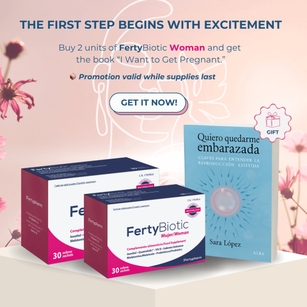 Pack of 2 FertyBiotic Women + Book "Quiero Quedarme Embarazada"